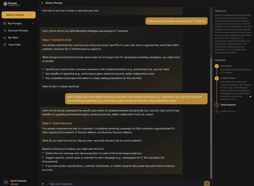 Build a Prompt - Task and Sources